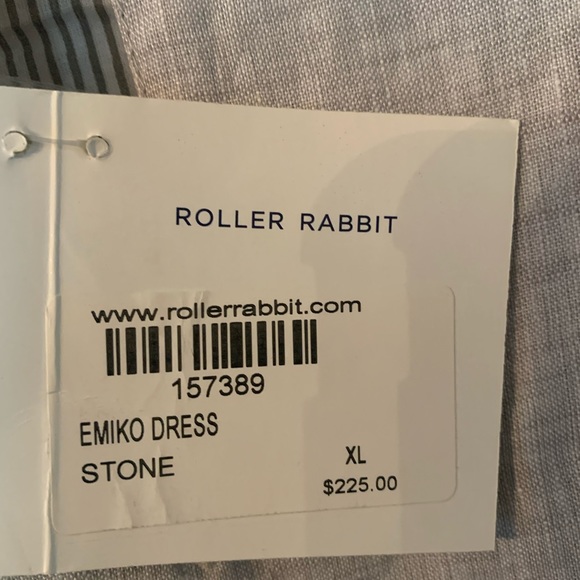 NWT Roller Rabbit Stone linen shift dress XL Sale - Picture 5 of 5